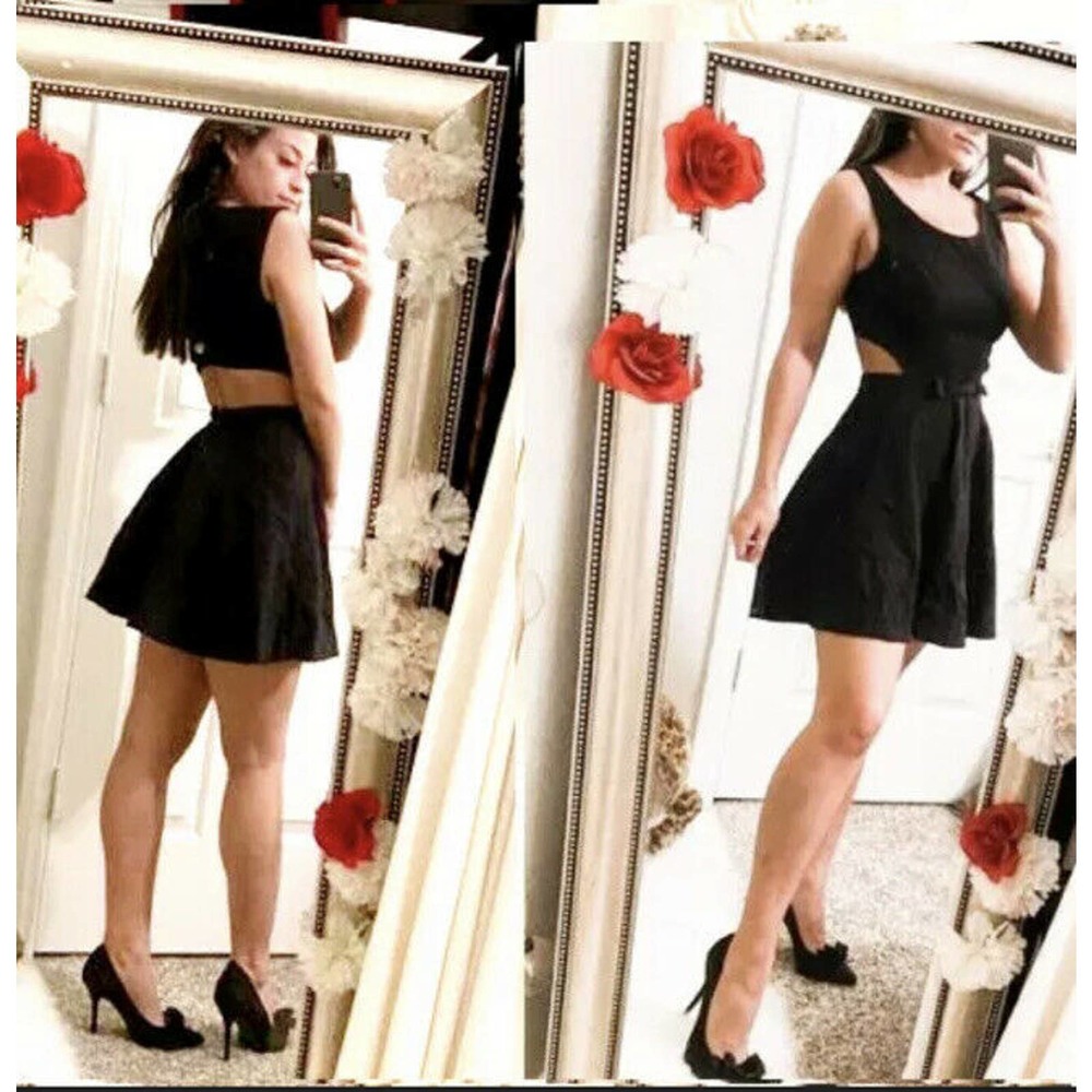 Forever21 Black Open Back Cutout Dress